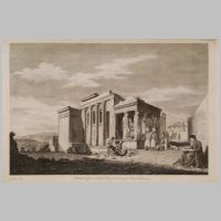 Temple of Athena and Pandroseion in the Acropolis of Athens. James Stuart & Nicholas Revett. The Antiquities of Athens.jpg